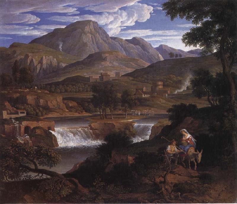 Joseph Anton Koch Waterfalls at Subliaco Germany oil painting art